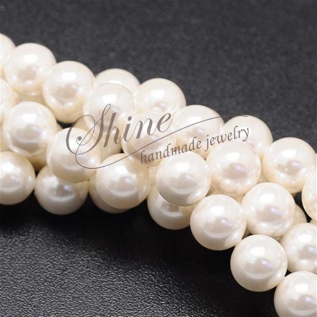 Perle de Mallorca albe, 6mm