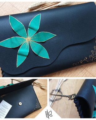 plic handmade unicat - Large Green Flower