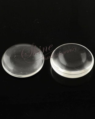 Cabochon sticla transparenta, 40x8mm