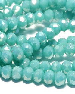 Cristale din sticla, rondelle, opace, 4x3 mm, electroplacate