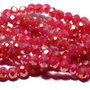 Cristale din sticla, rondelle, opace, 4x3 mm, AB, rosii