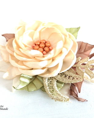 Brosa floare textila/Brosa textila