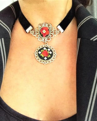 Colier Chocker catifea