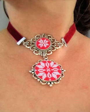 Colier Chocker catifea