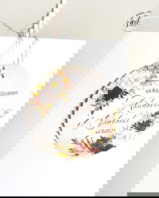 Etichete marturii flori visinii, burgundy, etichete multumire mărturii, flori rosii, carton gros, perforate, nunta rustica, etichete marturii nunta sau botez