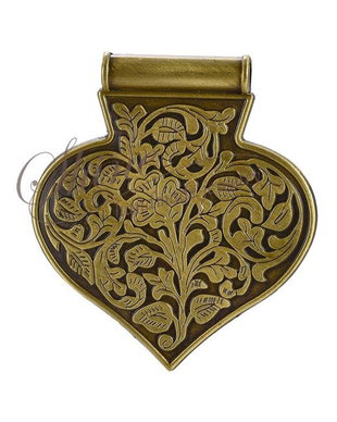 Pandantiv inima bronz antichizat, 69x62.5x9mm