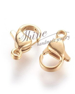 Inchizatoare otel inoxidabil auriu, 15x9x4mm