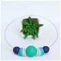 Colier Double Wear-Wear it 2 Ways! Colectia ECLIPSE/verde, bleumarin, auriu