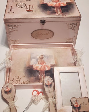 Set mot/prima aniversare cu tema Balerina