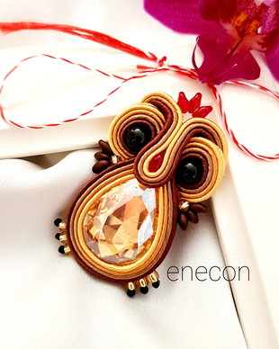 Martisor-brosa bufnita soutache