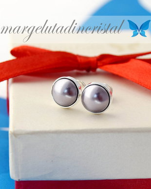 Cercei Swarovski Perluta - Mauve Pearl