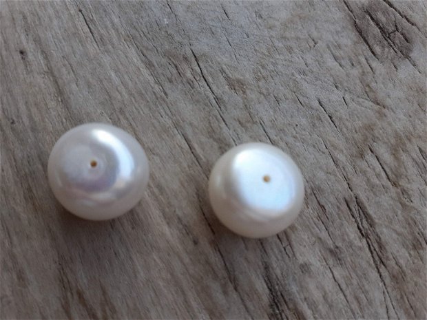 Perle de cultura, cabochon semigaurit 13 mm (2 buc)