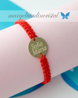 Bratara Banut / Charm 12,5 Mm - AUR 14K / 2 nume