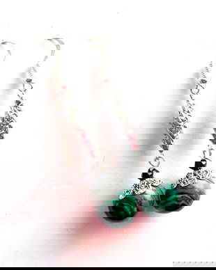 cercei malachit 35605