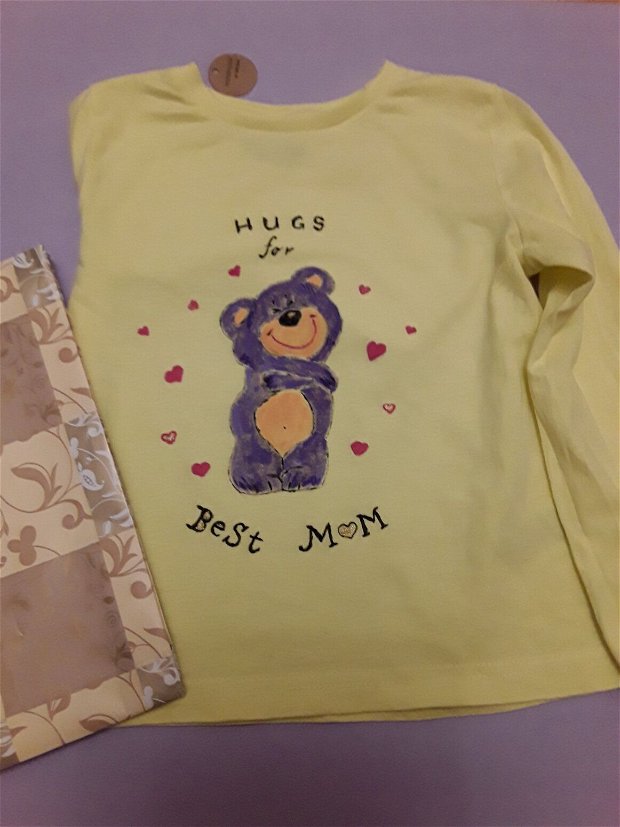 Bluza copii pictată manual si personalizata best mom