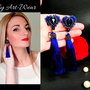 VANDUT Cercei  Little Blue Hearts   din COLECTIA MEA DE CATIFEA