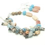 Set/bratara si cercei /opal ,morganit si angelit