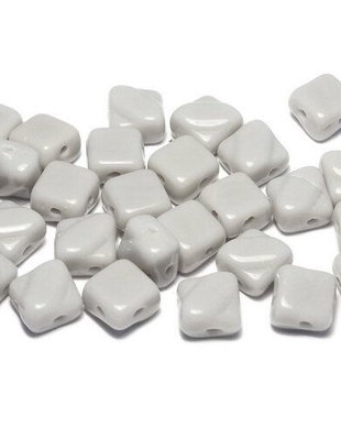 Margele Silky, 6x6 mm, Grey - 43010