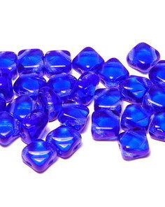 Margele Silky, 6x6 mm, Sapphire - 30050