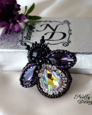 Brosa gandacel broderie cristale