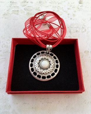 Colier MARTISOR zamac argintat