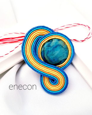 Brosa soutache jasp