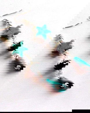 cercei turcoaz si cristale 35170