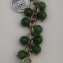 Breloc handmade cu pietre de aventurin si charm banut