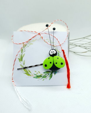 Martisor -agrafa de par buburuza
