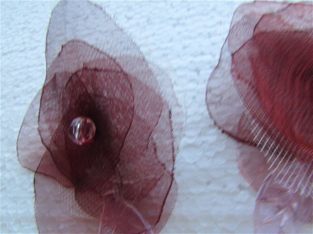 Cercei  Cu frunze roz - CE 0356