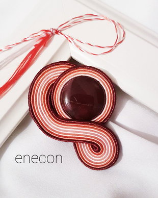 Brosa-martisor soutache cu jasp