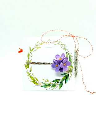 Martisor -agrafa de par liliac