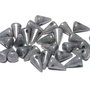 Margele Spikes, 5x8 mm, Chalk White Grey Luster - 03000-14449