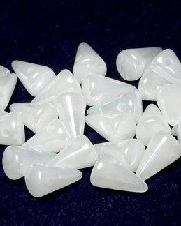 Margele Spikes, 5x8 mm, Alabaster Shimmer - 02010-14400