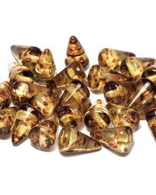 Margele Spikes, 5x8 mm, Crystal Dark Travertin - 00030-86805