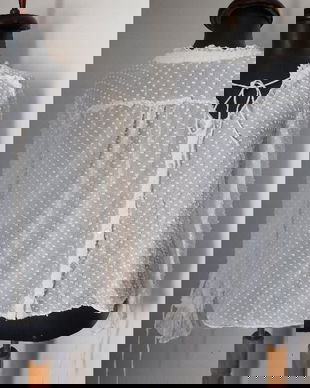 ZARA BLUZA MATASE NATURALA PICOURI