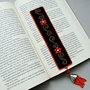 Semn de Carte din Catifea cu Flori Brodate in Stil Traditional Romanesc