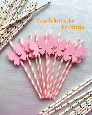 Paie decorate cu fluturi