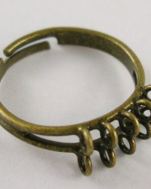Baza inel bronz, 13X8mm.