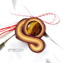 Brosa-martisor soutache cu ochi de tigru