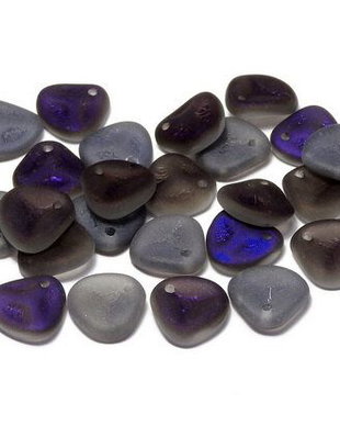 Petale din sticla, 8x7 mm, Crystal Azuro Matted - 00030-22271