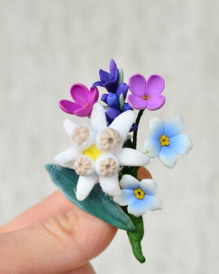 Floare de colt, nu ma uita si liliac