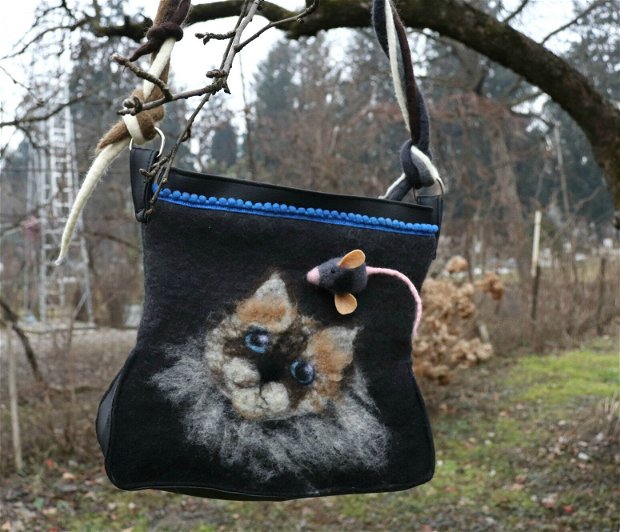 Poseta/geanta `Pisica  si soarecele`