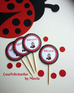 Toppers buburuza/ toppers gargarita personalizat