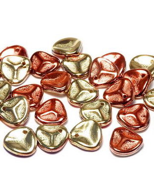 Petale din sticla, 8x7 mm, Jet California Gold - 23980-98542