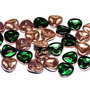 Petale din sticla, 8x7 mm, Chrysolite Capri Gold - 50050-27101