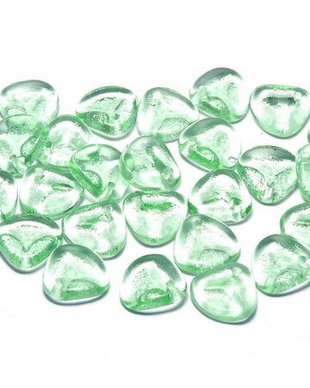 Petale din sticla, 8x7 mm, Lt.Peridot - 50050