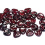 Petale din sticla, 8x7 mm, Opaque Red Picasso - 91240-43400