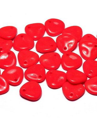 Petale din sticla, 8x7 mm, Opaque Orange - 93160