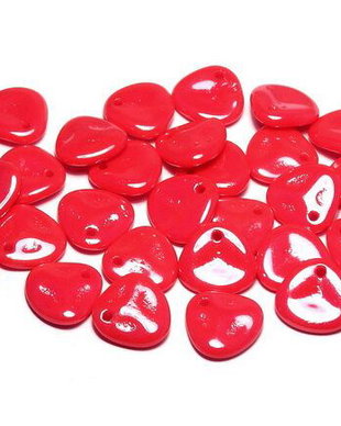 Petale din sticla, 8x7 mm, Opaque Orange Shimmer - 93160-20600